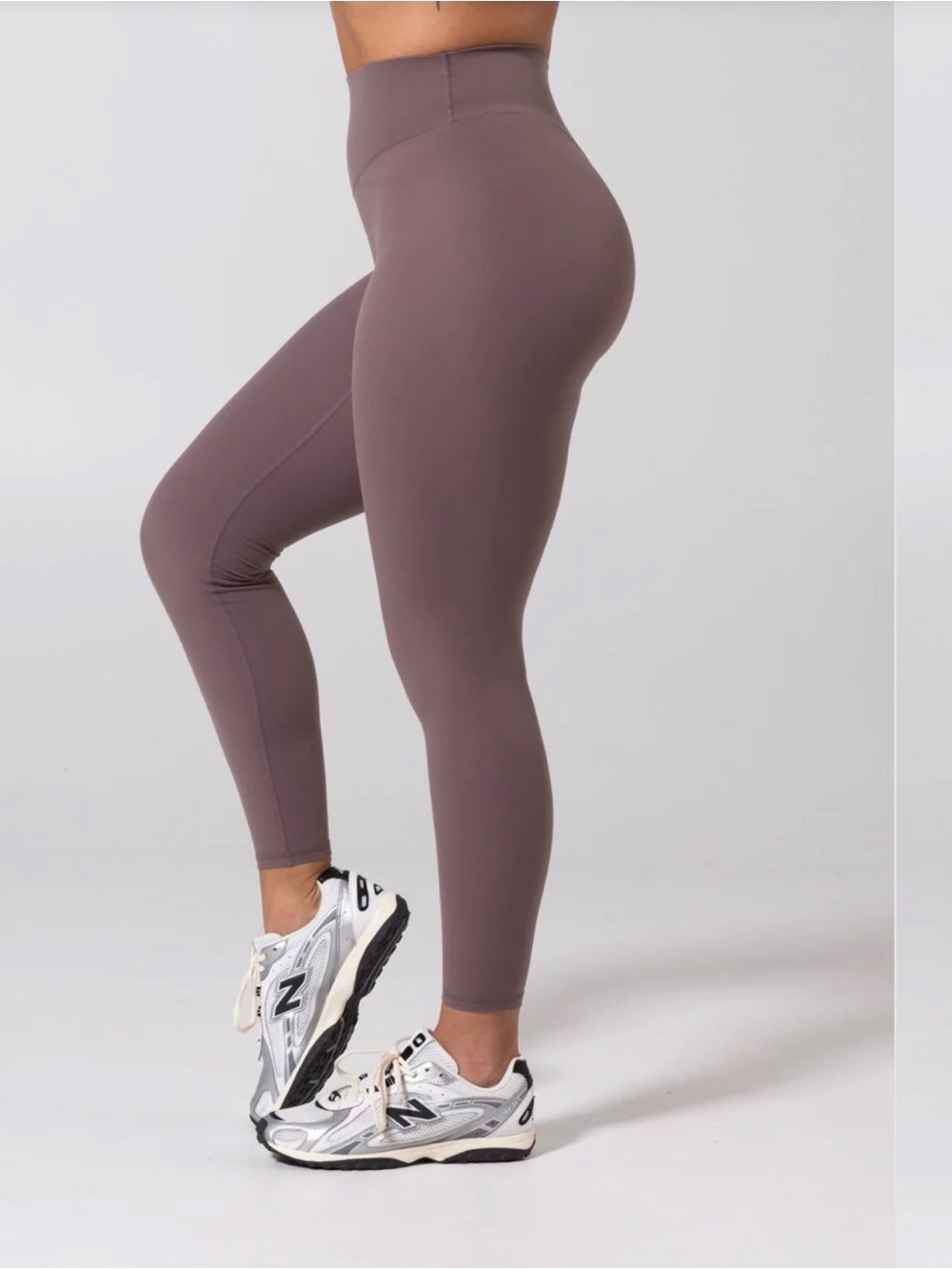 Buffbunny Poshknit High Rise Leggings Taupe Brown  Sculpting Lifting Work Out